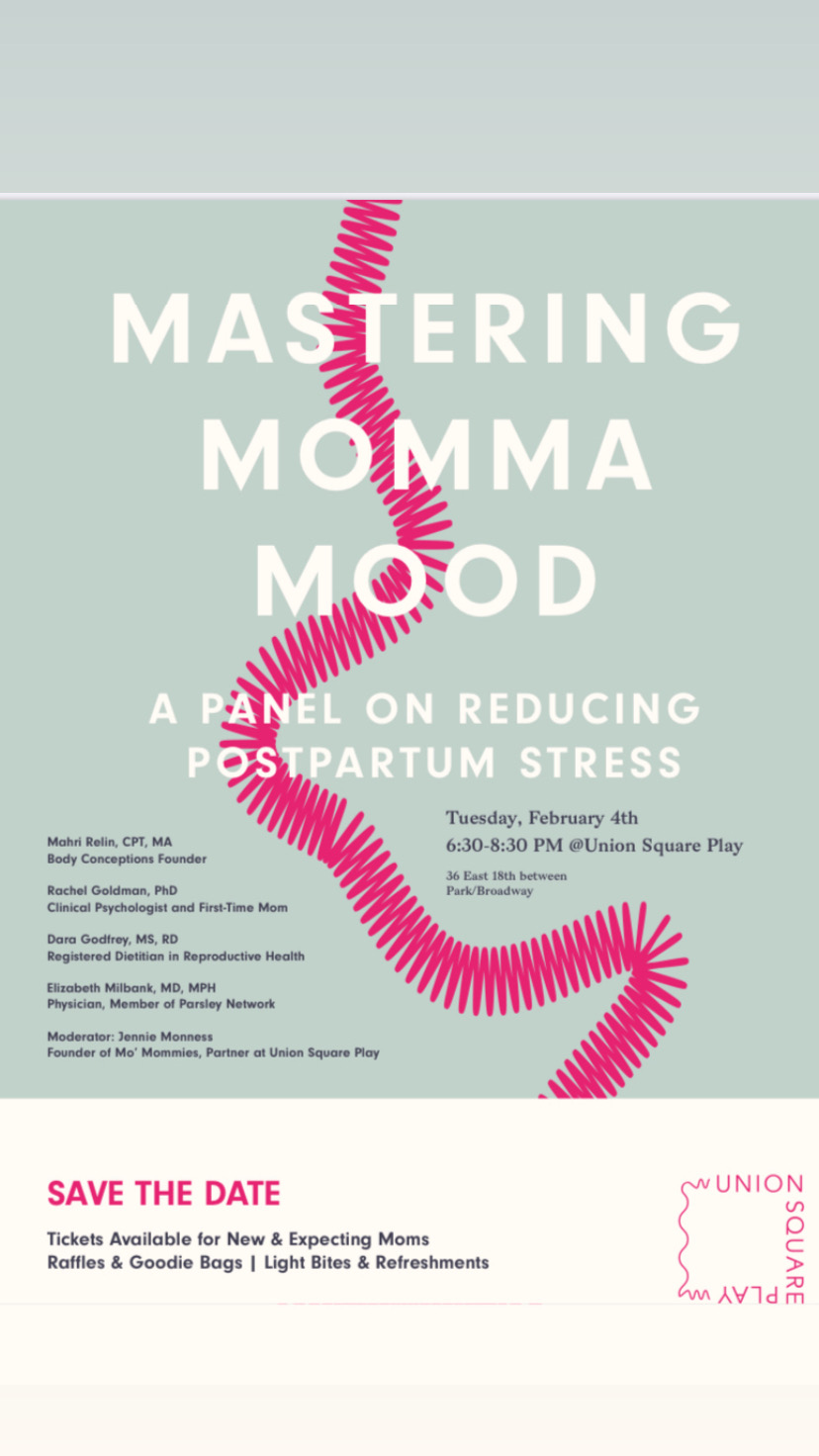 mastering momma mood event flyer